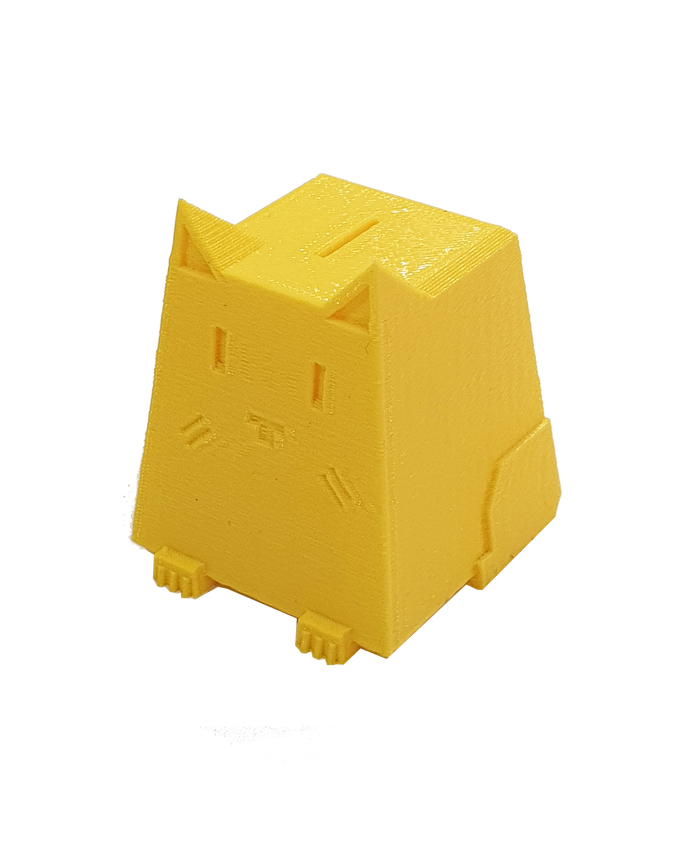 Фото пример печати пластиком PLA пластик SEM 1,75 желтый