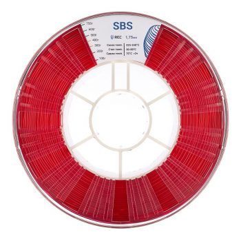 Фото SBS пластик REC 1.75мм прозрачно-красный 1