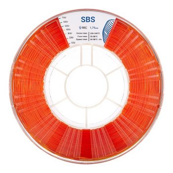 Фото SBS пластик REC 1.75мм прозрачно-оранжевый 1