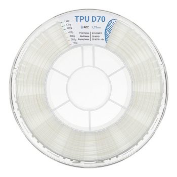 Фото TPU D70 пластик REC 1.75мм белый 2